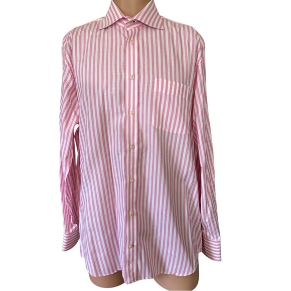 Seaward & Stearn Other - Seaward And Stearn London Long Sleeve Button Down Dress Shirt Pink White…